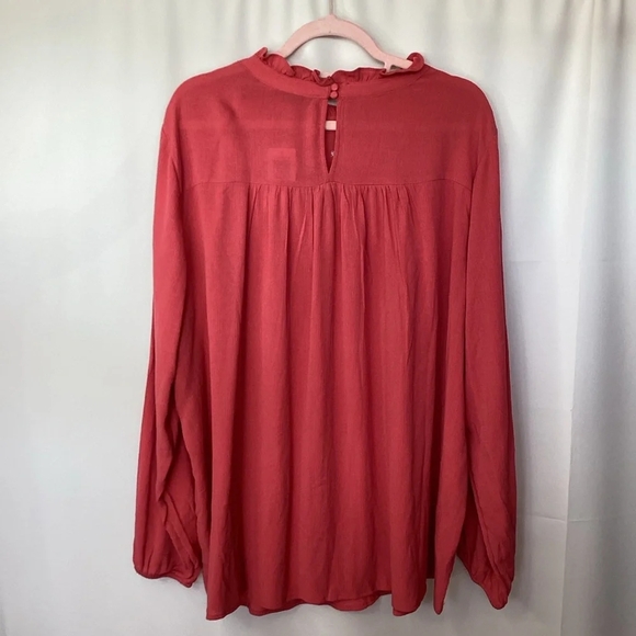 Torrid Plus Size 2 2X 18 20 Top Embroidered Fall Long‎ Sleeves Blouse NWT - Picture 7 of 8